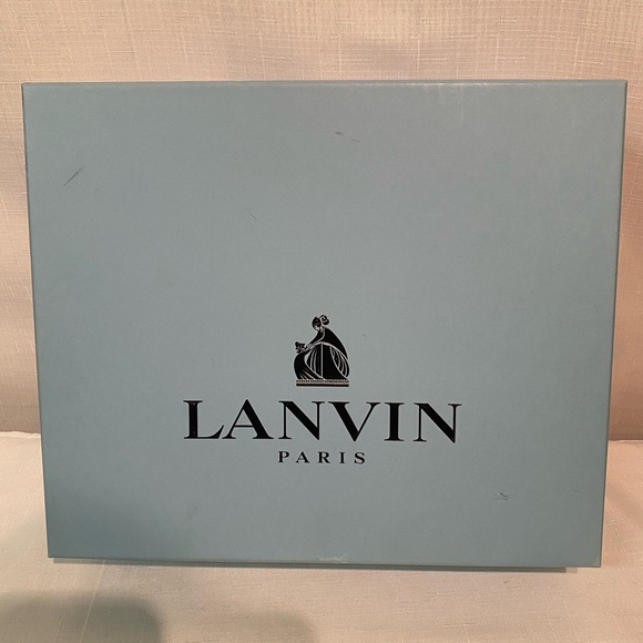 Lanvin Paris Ankle Calfskin Booties Sz US 8.5B Silver Stiletto Heel Brown - Picture 16 of 16